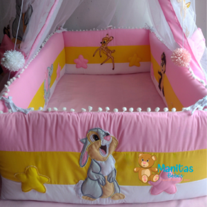 Protectores De Cuna Planos Tres Franjas - Bambi