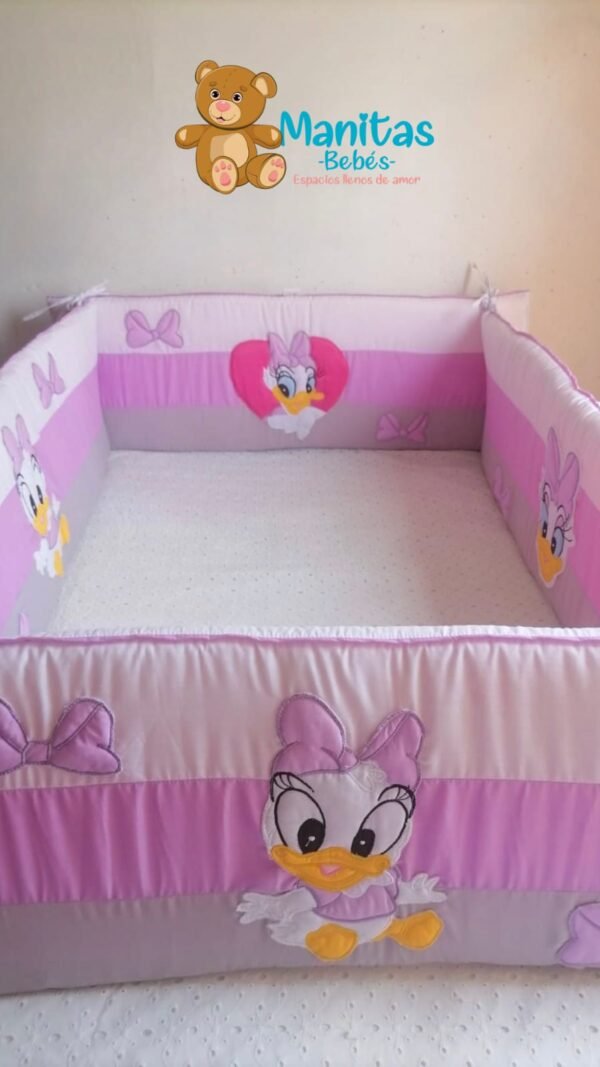 Protectores De Cuna Planos Tres Franjas - Pata Daisy