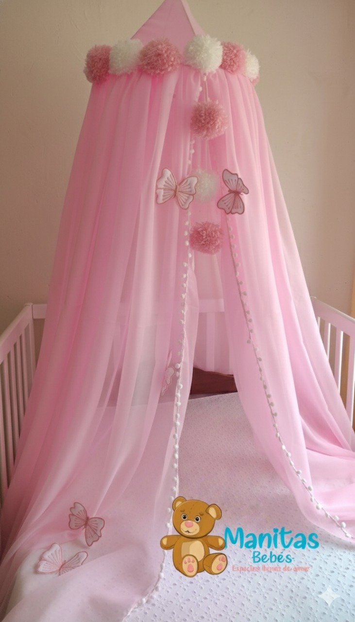 toldillo-rosado.jpeg Toldillo Rosado En Cono Con Mariposas