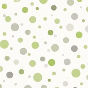 Tela Estampada Puntos Verdes y Grises