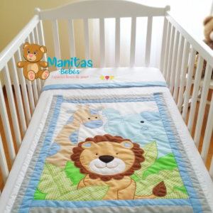 Cobija de lujo animalitos de la selva - Niño