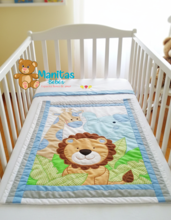 Cobija de lujo animalitos de la selva - Niño