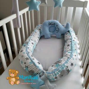 Nido Colecho En Tela Estampada Con Estrellas Acolchadas