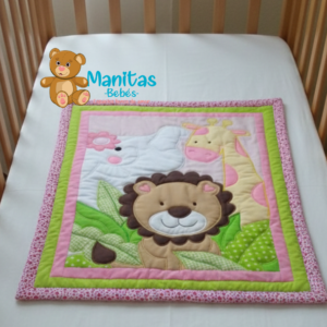 Cobija de lujo animalitos de la selva - Niña