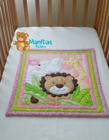 Cobija de lujo animalitos de la selva - Niña