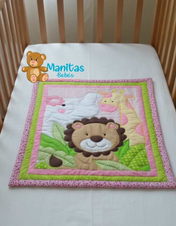 Cobija de lujo animalitos de la selva - Niña